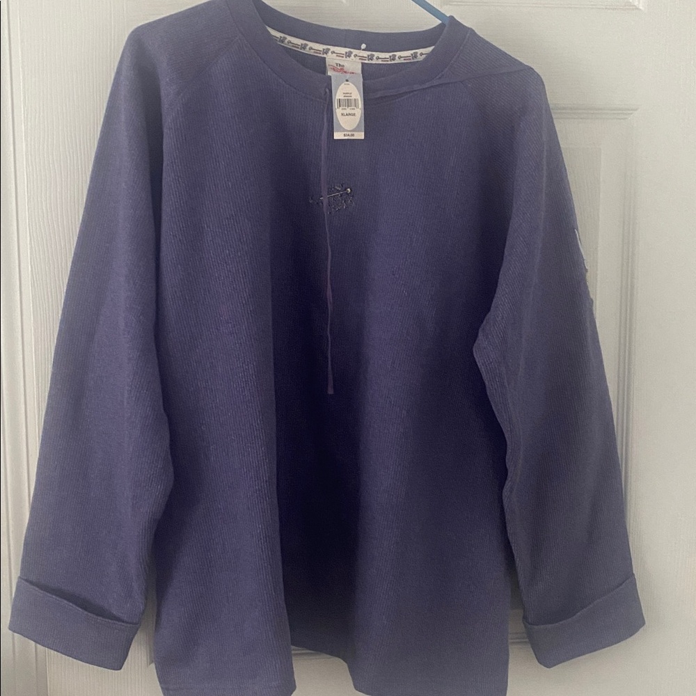 Disney Tinkerbell long sleeve fleece lined top. Wand in front Tinkerbell arm NWT - Picture 6 of 12